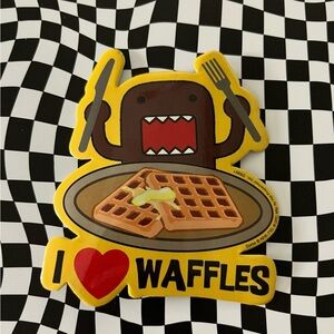 Domo I Love Waffles Sticker 2/$12